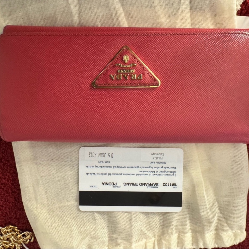 Prada Pink Leather Wallet